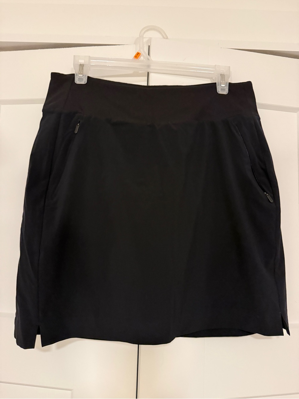 Athleta Black Active Skort with Zip Pockets